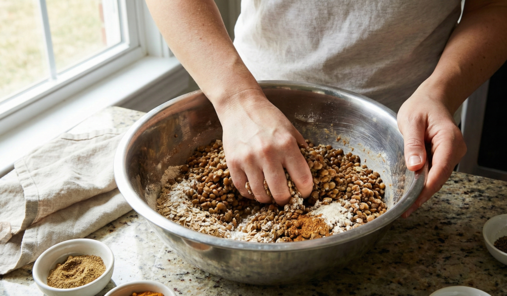 Rocambole de Lentilha - Ingredientes