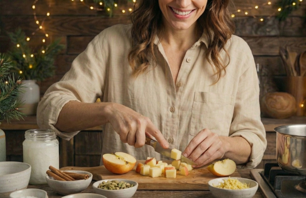 Doce de Maçã Ayurvédico Compota Digestiva com Especiarias 